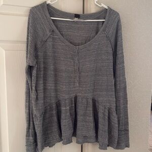 We The Free oversize shirt, size, small, gray, imperfect condition.